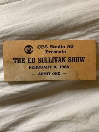 Ticket Cbs Studio 50 Presents The Ed Sullivan Show The Beatles 2/9/1964