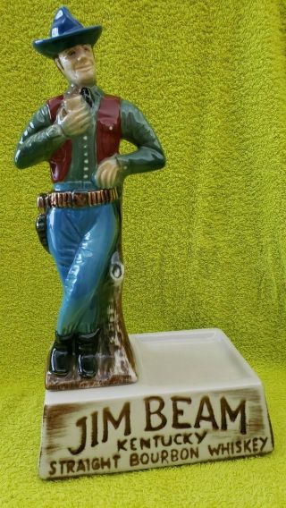 Jim Beam American Cowboy Back Bar Piece With Red Vest -