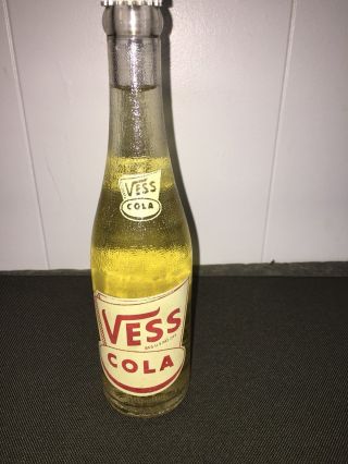 Vintage Vess Lemon - Lime Cola 10 Oz Bottled In St.  Louis Missouri