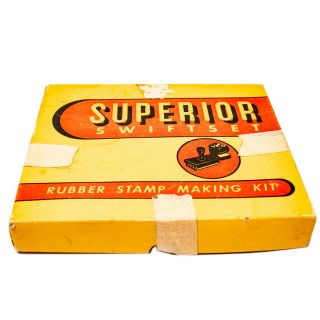 Vintage Superior Swift Set Rubber Stamp Making Kit