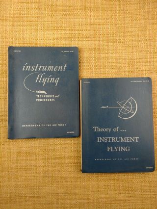 Vintage Us Air Force Instrument Flying 51 - 37 & 51 - 38 Instruction Books Vietnam?