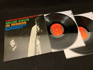 Miles Davis In Person.  " Orig.  1st.  P.  1961 Columbia 2 Lp 6 - Eye Mono C2l 20 (ap)