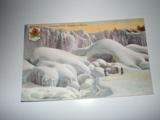 Old Postcard,  American Falls,  Niagara,  In Winter,  1920,  / -