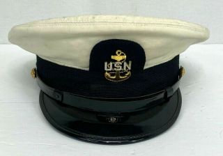 Vintage Us Navy Named Chiefs Dress Hat