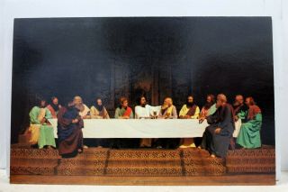 South Dakota Sd Black Hills Passion Play Last Supper Postcard Old Vintage Card