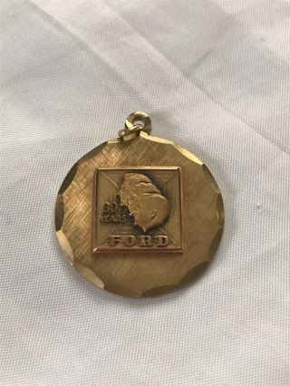 Ford Motor Company 30 Years Service Award Pendant Gold Filled