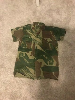 Rhodesian Army Camo Shirt.  Label States " Guard Force " Size Small