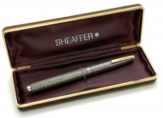 Vintage Sheaffer Imperial Sovereign Sterling Silver Fountain Pen W/box (ar3320)
