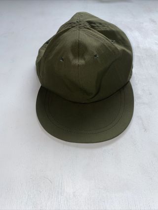Vintage Vietnam Era 7 1/8 Us Army Military Green Field Cap