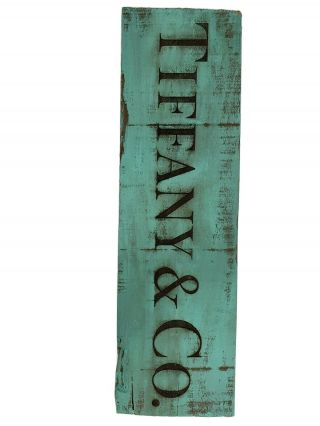 Tiffany & Co.  Lasered Vintage Wood Sign