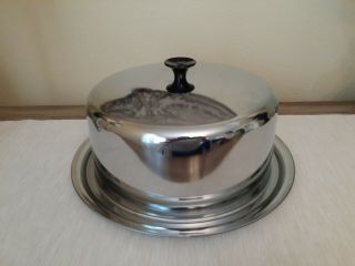 Everedy Co.  Vintage Stainless Steel Cake Pie Saver Carrier