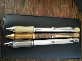 Sensa Zephyr Crystal Silver,  White Barrel & Copper Fiber Ballpoint Pens