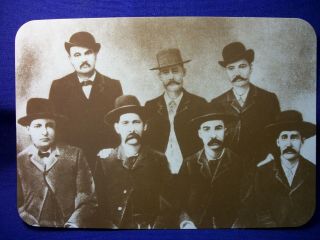 Old West Dodge City Kansas Lawmen Wyatt Earp Bat Masterson Postcard