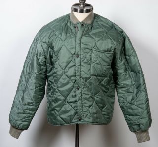 1963 Us Air Force Usaf Flyers Cwu - 9/p Quilted Liner Jacket - Med Early