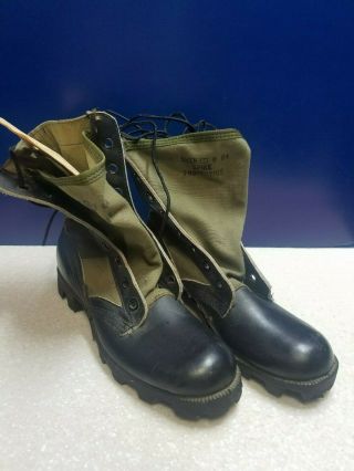 Men ' s NOS Vtg US Army Vietnam War Jungle Boots 5 1/2 EN Spike Protective 2