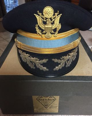Vietnam Era Us Army Infantry Dress Blue Cap,  Field Grade Officer,  Named Colonel