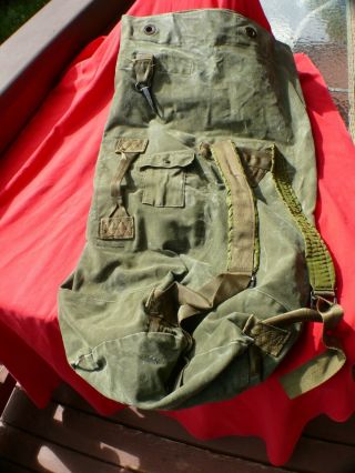 Vietnam Era Us Army Duffel Bag W U.  S.  Markings