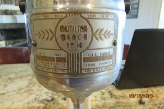 Vintage Hamilton Beach No.  18 Malt Shake Milkshake Mixer Cream Porcelain Stand 3