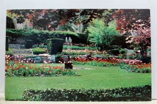 York Ny West Point Us Military Academy Flower Garden Postcard Old Vintage Pc