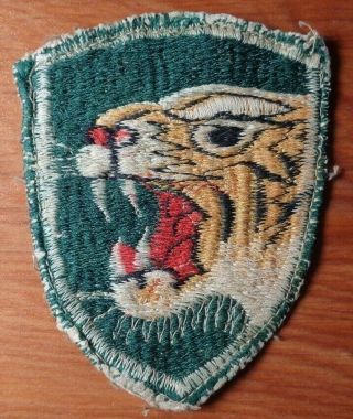 Rare Vietnam Vintage Rok Korean Army Tiger Division Embroidered Uniform Patch
