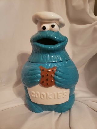 Vintage Cookie Jar Muppets Cookie Monster Sesame Street Euc
