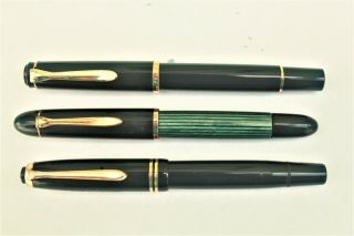 2 Pelikans And A Montblanc Fountain Pens - As Found