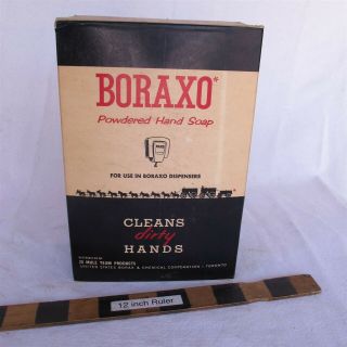 Vtg Old Stock Boraxo Powdered Hand Soap Factory 20 Mule Team 5 Lbs