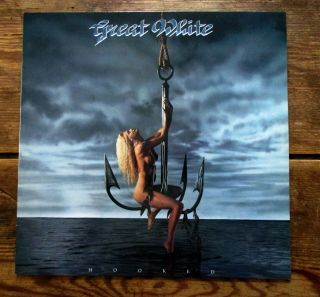 GREAT WHITE - Hooked (1991) Vinyl,  LP Capitol 064 - 7 - 95330 - 1 Hard Rock EX 2