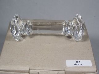 SET OF 12 24 LEAD CRYSTAL KNIFE RESTS MADE IN POLAND BARBELL STYLE 3