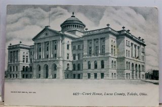 Ohio Oh Toledo Lucas County Court House Postcard Old Vintage Card View Standard
