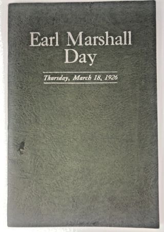 Earl Marshall Day Aberdeen Angus Program 1926 Coon Rapids,  Iowa Pingrey