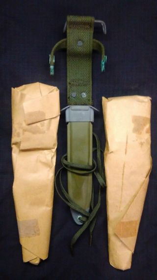 Vietnam War Us Army M8a1 Bayonet Knife Scabbard Us Made Wrapped 1 