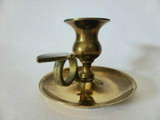 Solid Brass Vintage Candle Holder,  Finger Style Metal Pan Candlestick Holder 2