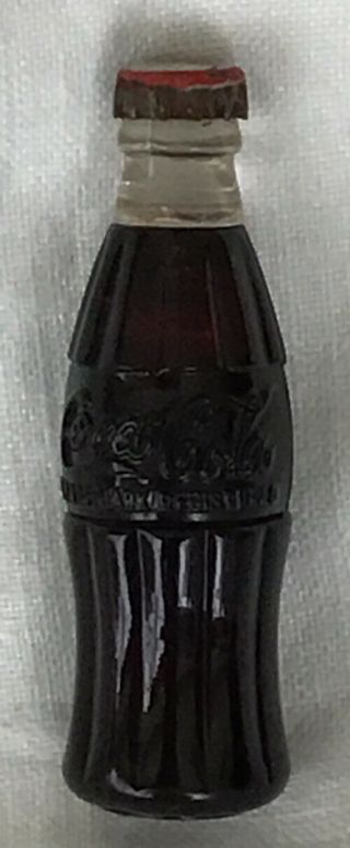 Vintage Coca - Cola Bottle Lighter 2.  5” Miniature 1950s Advertising