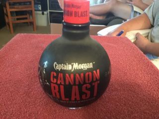 Empty Captain Morgan Cannon Blast Liquor Bottle