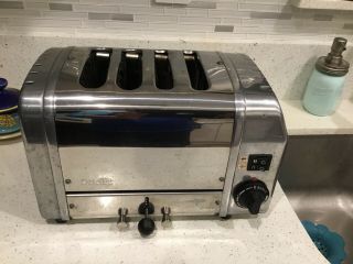Dualit 4 Slice Classic Toaster Us:4 Br84 Stainless England 1987 Vintage