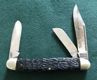 Kutmaster Military Stockman Knife,  3 Blade,  Marked 