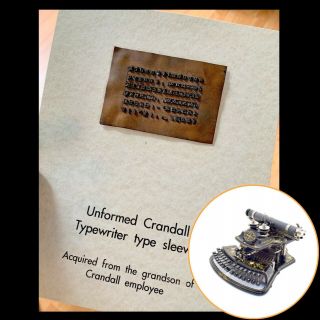 Crandall Typewriter Artifact Antique Vtg Schreibmaschine Machine A Ecrire