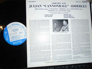 CANNONBALL ADDERLEY SOMETHIN ' ELSE BLUE NOTE BST 1595 NY EAR RVG STEREO 2