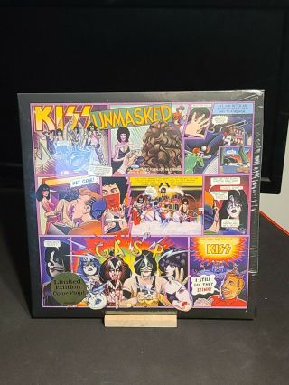 Kiss Unmasked Limited Edition Multi Splatter Color Vinyl Lp W/ Poster