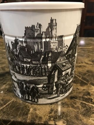 Hills Brothers 1969 Coffee Can Renaissance Village Castle Lid Art Edition 2
