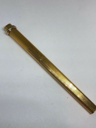Vintage Gold Plated Cartier Vendome Trinity Ring Plaque Or Ballpoint Pen