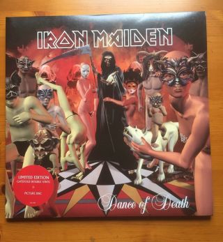 Iron Maiden Dance Of Death 2003 Orgatefold Double Picture Disc Pre - Owned