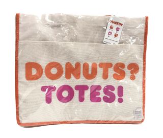 Dunkin Donuts Limited Edition 2019 Tote Beach Bag Tote Beige Pink Orange