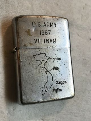 1967 Zippo Vietnam War Zippo Lighter Us Army,  Keeping Charlie On The Move