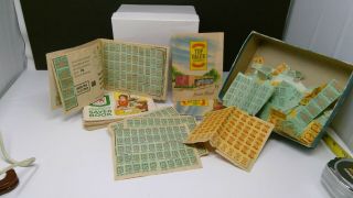 Grouping Of S&h Green Stamps Books,  Top Value Stamp Books,  And Loose Stamps