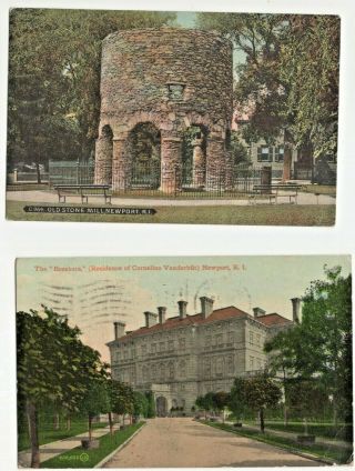 2 Postcards Old Stone Mill & 