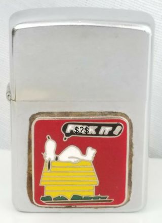 Zippo Lighter Vietnam 1968 Snoopy F$@k It Enamel Us Army Neat Vintage