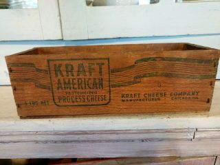 Vintage Kraft American Pasteurized Cheese Box