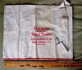 Nos Vintage Cyclone Seed Sower - Hand Seed Spreader Urbana Indiana Sack Only